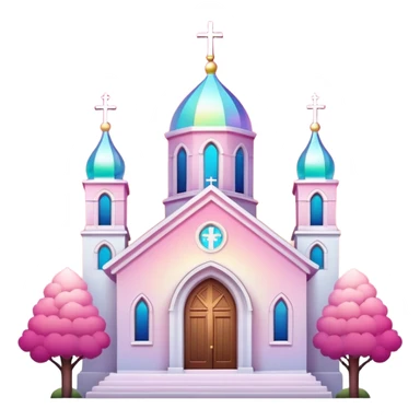 Iridescent divine holy godly romantic pink-white-gradient church  sticker