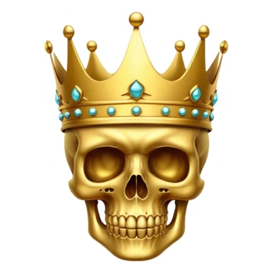 Golden skull with crown sticker