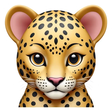 cinematic-noble-baby jaguar-portrait-emoji,-poised-and-elegant,-with-a-sleek,-muscular-build-adorned-with-striking-rosette-patterns-and-intense,-focused-eyes,-simplified-yet-sharp-and-sophisticated-features,-highly-detailed,-glowing-with-a-soft, sticker