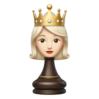 Chess piece queen sticker