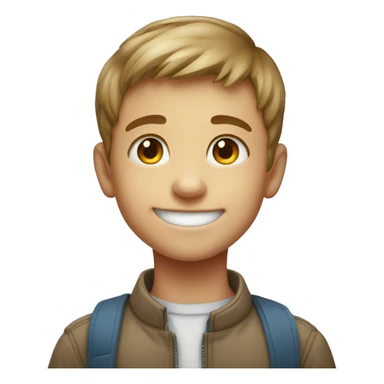 smiling boy portrait in focus sticker