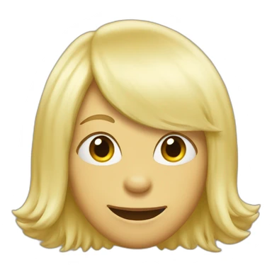 dinosaur with a blond wig sticker