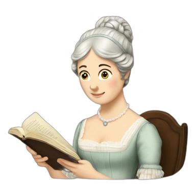 jane austen reading sticker