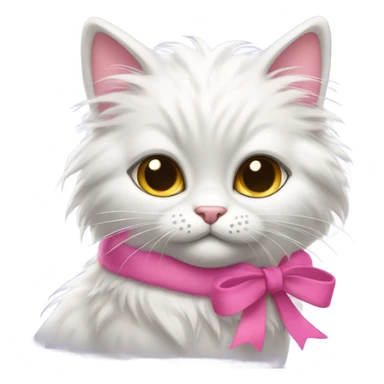 kitty with pink bow sticker