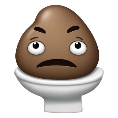 Doo doo  turd on the toilet sticker