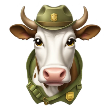 Corporal cow sticker