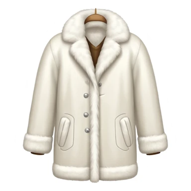 A white fur coat sticker