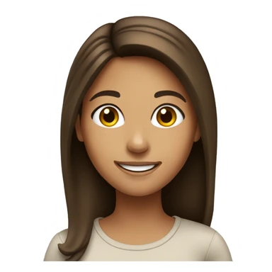 Tan Brunette girl smiling sticker