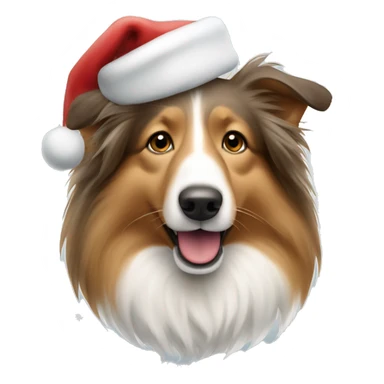 shetland sheepdog christmas sticker