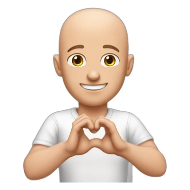 Johnny Sins making a heart with his hands sticker