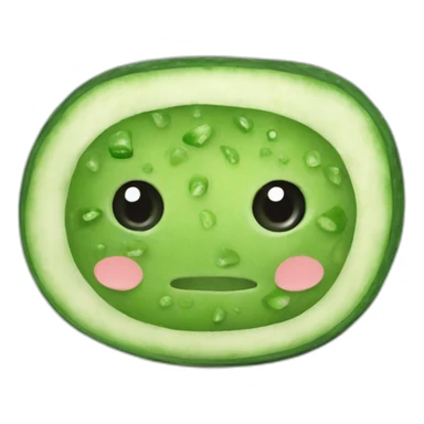 Cucumber face mask sticker