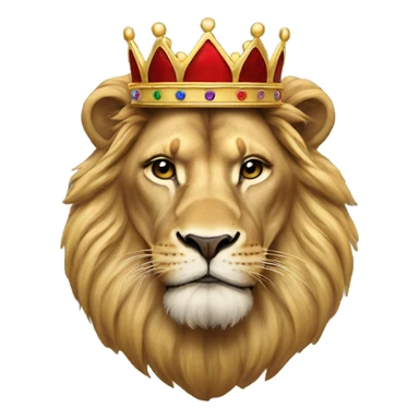 crown on lion sticker