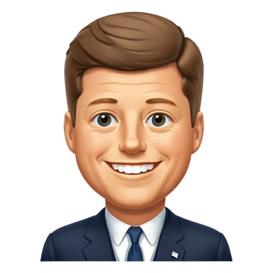 John F. Kennedy smiling portrait sticker