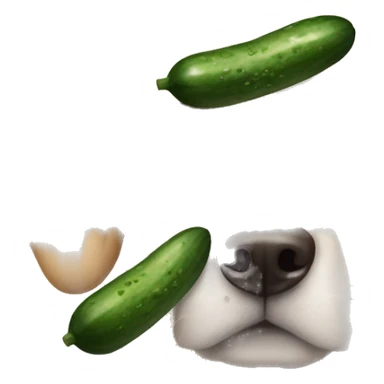 Dog with cucumbers on his eyes sticker