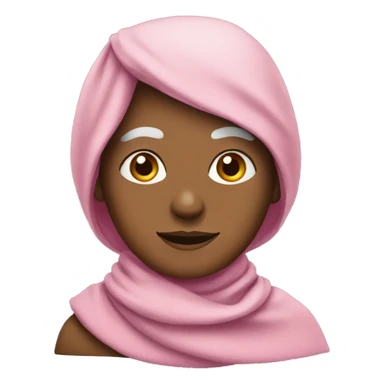 Old woman wearing pink scarf sticker