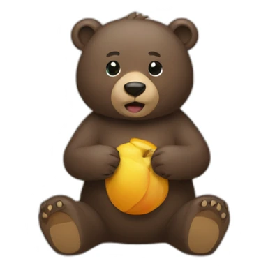 bear giving a keunote sticker