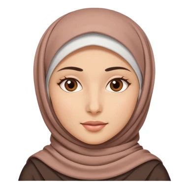 hijab woman with neutral face sticker