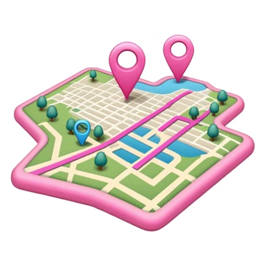 mix pink of a big gps map of the lines sticker