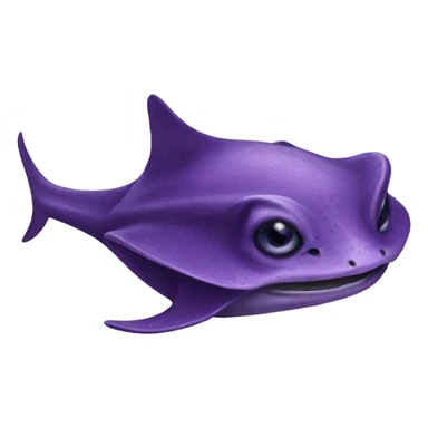 Realistic purple stingray  sticker