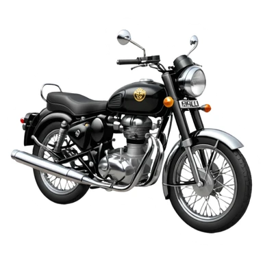 Black Royal Enfield  sticker