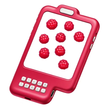 raspberry looks a mobile phone sticker