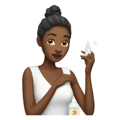 Woman doing her skin care sticker