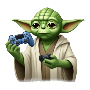 Yoda holding a PS5 controller sticker