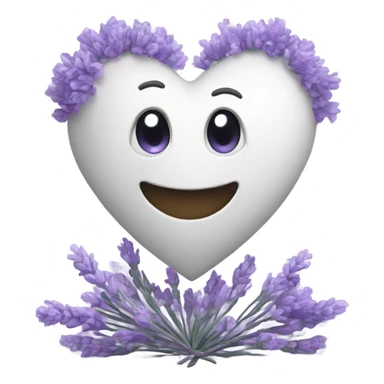 Lavender heart sticker