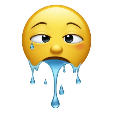 Crying emoji with snot running from nose  sticker