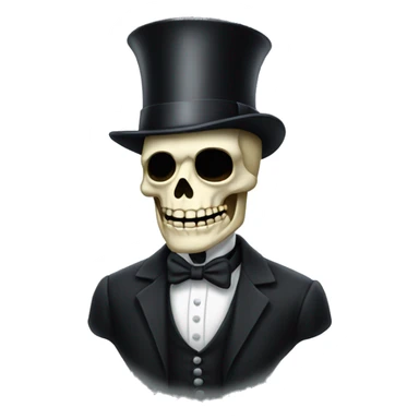 SCELETON IS WEARING TOP HAT sticker