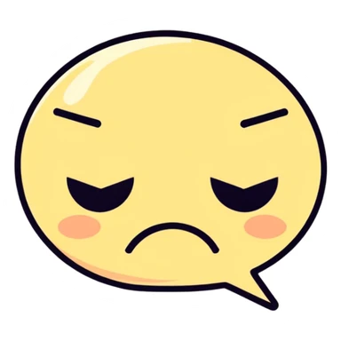 Cara de asco maquillada sticker