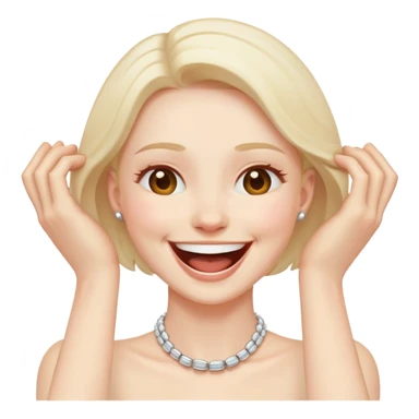 hands around neck laughing  sticker