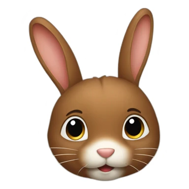brown rabbit a te ing sticker