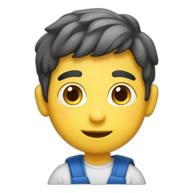 Niño estudiando sticker