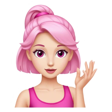 sport dancer in pink who talk sticker