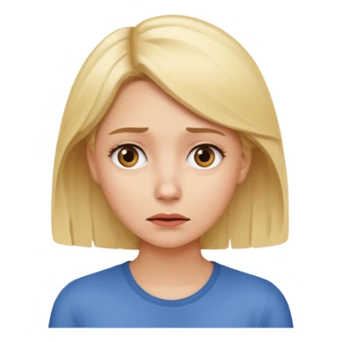 i blonde with looking like she cant hear you sticker