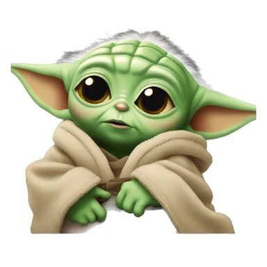 Baby yoda side eye sticker