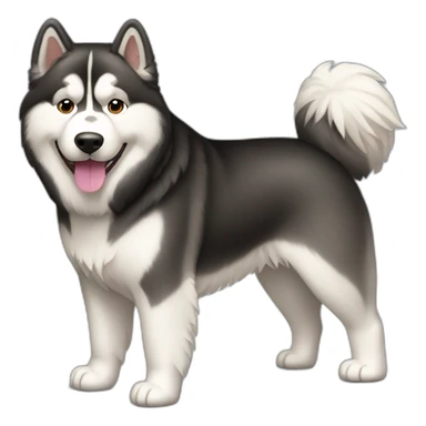 Dog alaskan malamute full-body sticker