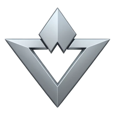 emoji inspired by the Valorant Premier icon, featuring a bold, stylized V shape with sharp angles and a modern, competitive look, minimal color palette, no text sticker