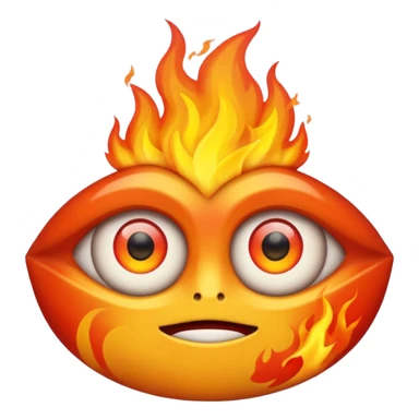 Calabera con fuego en los ojos sticker