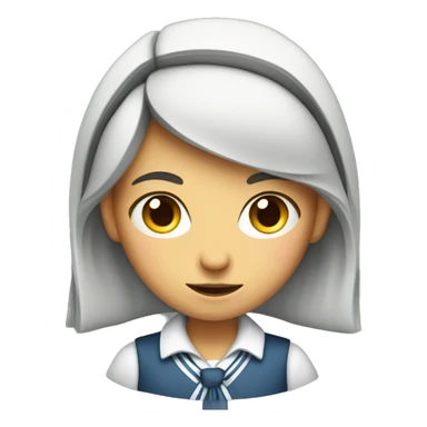 jealous looking school girl sticker