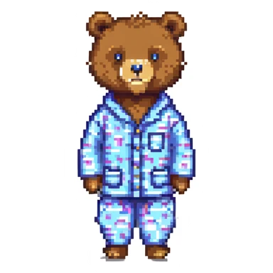 bear in pajamas sticker
