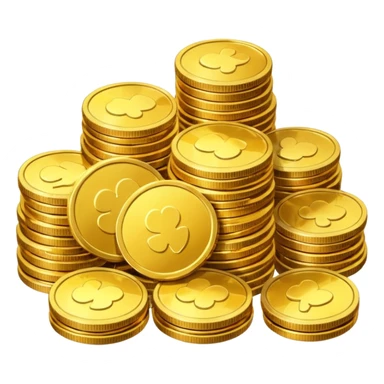 Golden coins sticker