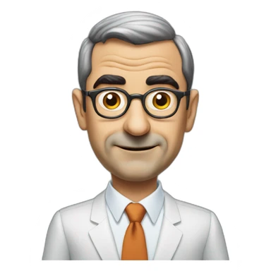 Mister Bean innovation consultant no tie wearing glasses sticker
