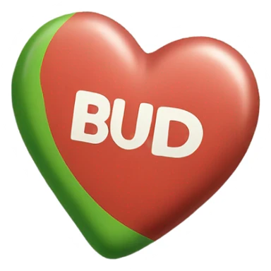 One of those chalky candy heart that reads Bud Light Lime sticker
