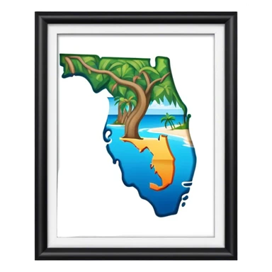 florida shape sticker