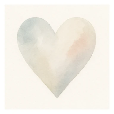 heart, watercolor art style sticker