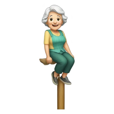 gran on a striper pole sticker