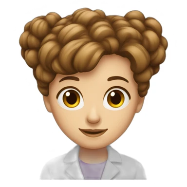 physiotherapist female hair brown sticker