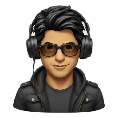 shah rukh khan with headphones sticker